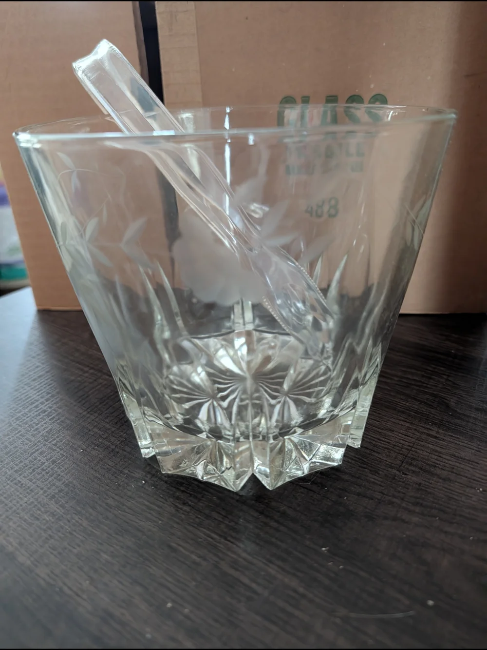 Princess House Heritage Ice Bucket Vintage Lead Crystal 488